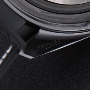 Planet Ocean 600m Deep Black Real Ceramic 45.5mm VSF Black Dial Blue/Red Bezel Rubber Strap A8906 - Image 9