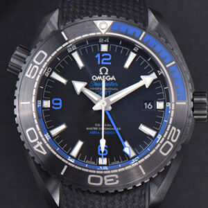 Planet Ocean 600m Deep Black Real Ceramic 45.5mm VSF Black/Blue Dial Black Rubber Strap A8906
