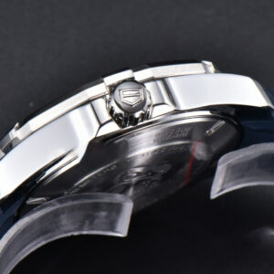 Aquaracer Caliber 5 43mm OF Dark Blue Dial Blue Rubber Strap SW200 - Image 12