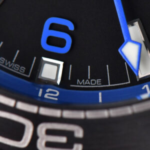 Planet Ocean 600m Deep Black Real Ceramic 45.5mm VSF Black/Blue Dial Black Rubber Strap A8906 - Image 15