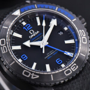 Planet Ocean 600m Deep Black Real Ceramic 45.5mm VSF Black/Blue Dial Black Rubber Strap A8906 - Image 16