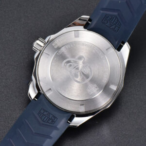 Aquaracer Caliber 5 43mm OF Dark Blue Dial Blue Rubber Strap SW200 - Image 20
