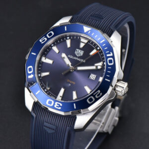 Aquaracer 300M 41mm OF Purple Dial Blue Rubber Strap - Image 2