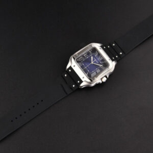 Santos Large 40mm GF Blue Dial Black Rubber Strap MIYOTA 9015 - Image 2