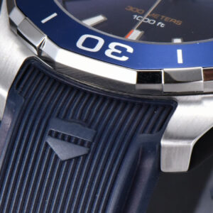 Aquaracer 300M 41mm OF Purple Dial Blue Rubber Strap - Image 7