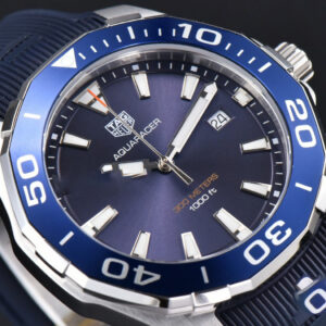 Aquaracer 300M 41mm OF Purple Dial Blue Rubber Strap - Image 9