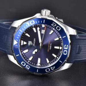 Aquaracer 300M 41mm OF Purple Dial Blue Rubber Strap - Image 10