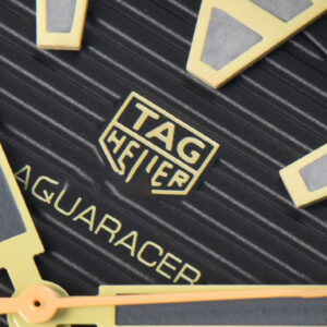 Aquaracer Caliber 5 43mm OF Ceramic Black Dial Yellow Hand Brown Nylon Strap SW200 - Image 4