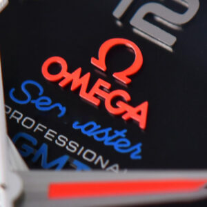 Planet Ocean 600m Deep Black Real Ceramic 45.5mm VSF Black Dial Blue/Red Bezel Rubber Strap A8906 - Image 12