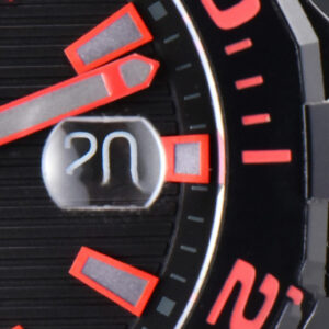 Aquaracer Caliber 5 43mm OF Ceramic Black Red Hand Dial Black Nylon Strap SW200 - Image 13