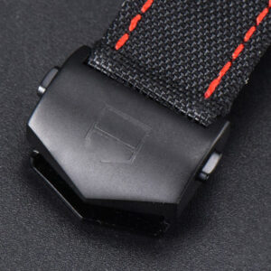 Aquaracer Caliber 5 43mm OF Ceramic Black Red Hand Dial Black Nylon Strap SW200 - Image 20