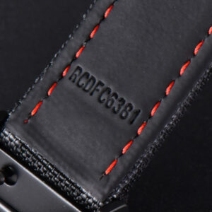 Aquaracer Caliber 5 43mm OF Ceramic Black Red Hand Dial Black Nylon Strap SW200 - Image 24