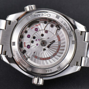 Planet Ocean 600m GMT 43.5mm VSF Black Dial Orange Marker SS Bracelet A8906 - Image 5