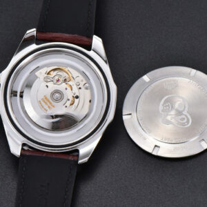 Aquaracer Caliber 5 43mm OF Black Dial Brown Hand Brown Leather Strap SW200 - Image 27