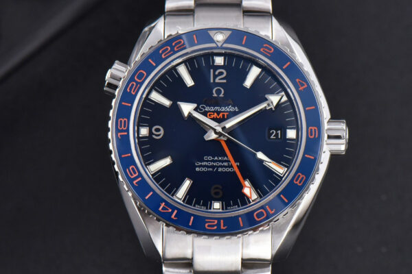 Planet Ocean 600m GMT 43.5mm VSF Blue Dial Orange/Blue Bezel SS Bracelet A8906