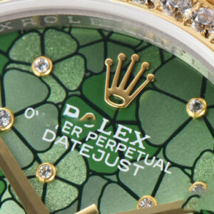 DateJust 31MM 904L YG GMF Diamond Bezel Green Flowers Dial Jubilee Bracelet A2824 - Image 3