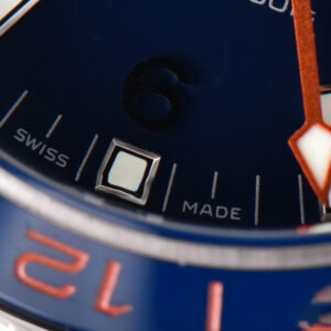 Planet Ocean 600m GMT 43.5mm VSF Blue Dial Orange/Blue Bezel SS Bracelet A8906 - Image 20