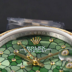 DateJust 31MM 904L YG GMF Diamond Bezel Green Flowers Dial Jubilee Bracelet A2824 - Image 11