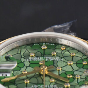 DateJust 31MM 904L YG GMF Diamond Bezel Green Flowers Dial Jubilee Bracelet A2824 - Image 12
