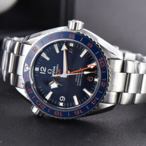 Planet Ocean 600m GMT 43.5mm VSF Blue Dial Orange/Blue Bezel SS Bracelet A8906 - Image 24