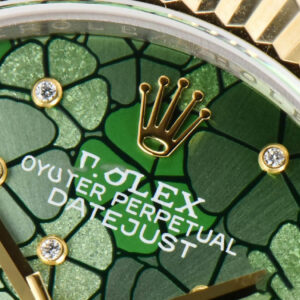 DateJust 31MM 904L YG GMF Fluted Bezel Green Flowers Dial Jubilee Bracelet A2824 - Image 3