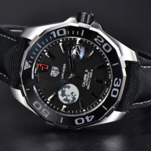 Aquaracer Caliber 5 43mm OF Black Moon Dial Black Nylon Strap SW200 - Image 17