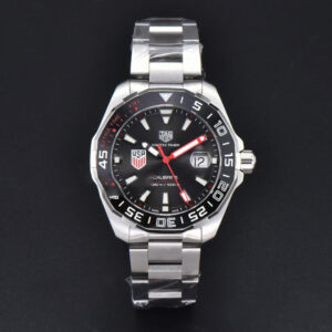 Aquaracer Calibre 5 OF 43MM Black Dial Red Hands SS Bracelet Swiss SW200 - Image 17