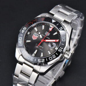 Aquaracer Calibre 5 OF 43MM Black Dial Red Hands SS Bracelet Swiss SW200 - Image 19