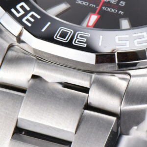 Aquaracer Calibre 5 OF 43MM Black Dial Red Hands SS Bracelet Swiss SW200 - Image 25