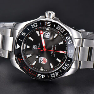 Aquaracer Calibre 5 OF 43MM Black Dial Red Hands SS Bracelet Swiss SW200 - Image 28