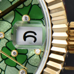 DateJust 31MM 904L YG GMF Fluted Bezel Green Flowers Dial Oyster Bracelet A2824 - Image 2