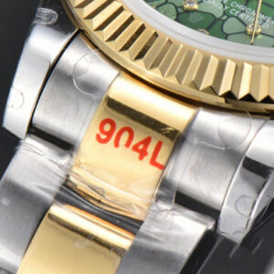 DateJust 31MM 904L YG GMF Fluted Bezel Green Flowers Dial Oyster Bracelet A2824 - Image 3