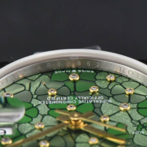 DateJust 31MM 904L YG GMF Fluted Bezel Green Flowers Dial Oyster Bracelet A2824 - Image 7