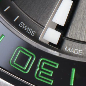 Aquaracer Calibre 5 GMT OF 43MM Green/Red Bezel Black Dial SS Bracelet Swiss SW200 - Image 25