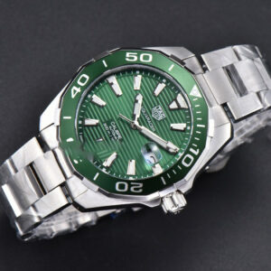 Aquaracer Calibre 5 OF 43MM Green Dial Green Bezel SS Bracelet Swiss SW200 - Image 20