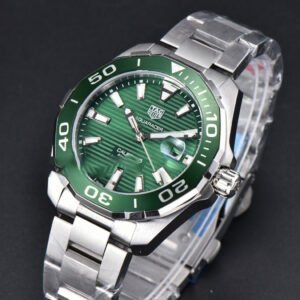 Aquaracer Calibre 5 OF 43MM Green Dial Green Bezel SS Bracelet Swiss SW200 - Image 21