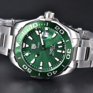 Aquaracer Calibre 5 OF 43MM Green Dial Green Bezel SS Bracelet Swiss SW200 - Image 30