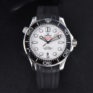 Seamaster Diver SS 300M VSF 42MM White Dial Rubber Strap A8800 - Image 4