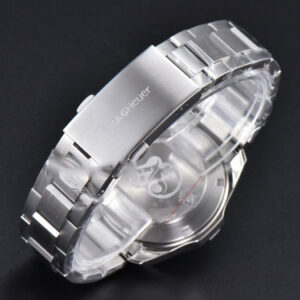 Aquaracer 300M 41mm OF Red Bezel Black Dial SS Bracelet SW200 - Image 7
