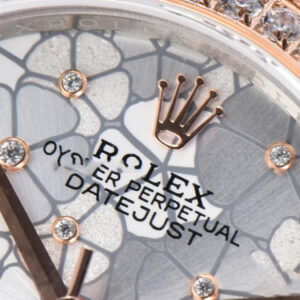 DateJust 31MM 904L RG/SS GMF Diamond Bezel Silver Flowers Dial Oyster Bracelet A2824 - Image 5