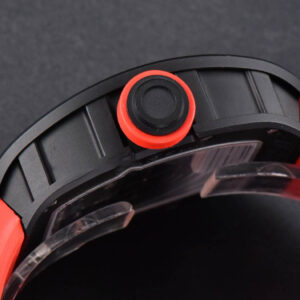 RM055 42.7mm BBRF Black NTPT Black Skeleton Dial Red Rubber Strap RMUL2 - Image 3