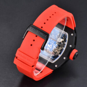 RM055 42.7mm BBRF Black NTPT Black Skeleton Dial Red Rubber Strap RMUL2 - Image 5