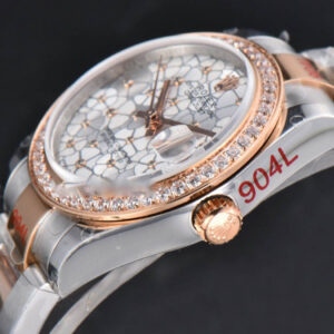 DateJust 31MM 904L RG/SS GMF Diamond Bezel Silver Flowers Dial Oyster Bracelet A2824 - Image 11