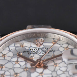 DateJust 31MM 904L RG/SS GMF Diamond Bezel Silver Flowers Dial Oyster Bracelet A2824 - Image 13