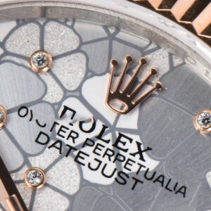 DateJust 31MM 904L RG/SS GMF Fluted Bezel Silver Flowers Dial Oyster Bracelet A2824 - Image 3