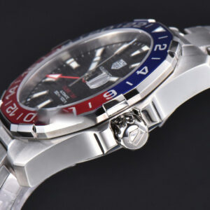 Aquaracer Calibre 7 GMT OF 43MM Blue/Red Bezel Black Dial Swiss SW200 - Image 26