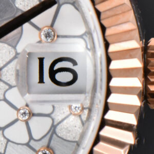 DateJust 31MM 904L RG/SS GMF Fluted Bezel Silver Flowers Dial Oyster Bracelet A2824 - Image 7