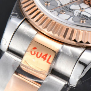 DateJust 31MM 904L RG/SS GMF Fluted Bezel Silver Flowers Dial Oyster Bracelet A2824 - Image 8