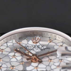 DateJust 31MM 904L RG/SS GMF Fluted Bezel Silver Flowers Dial Oyster Bracelet A2824 - Image 11