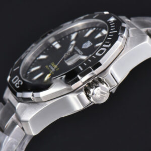 Aquaracer Caliber 5 43mm OF Black Dial Silver Hand SS Bracelet SW200 - Image 26